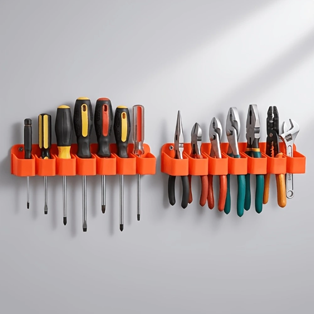 Workshop Tools Shelf - 2-teiliges Wandmontiertes Werkzeugaufbewahrungsregal, Garagenwerkzeug-Organizer für Schraubendreher,