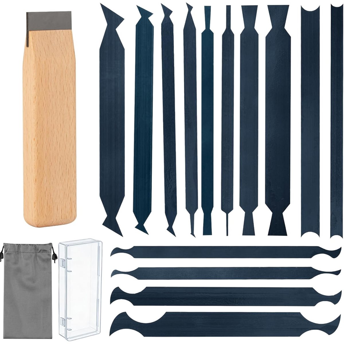 Card Scraper Cabinet - 【Werkzeuge & Teile】 15-teiliges Kartenschaber-Set, Holzbearbeitungs-Schaber,