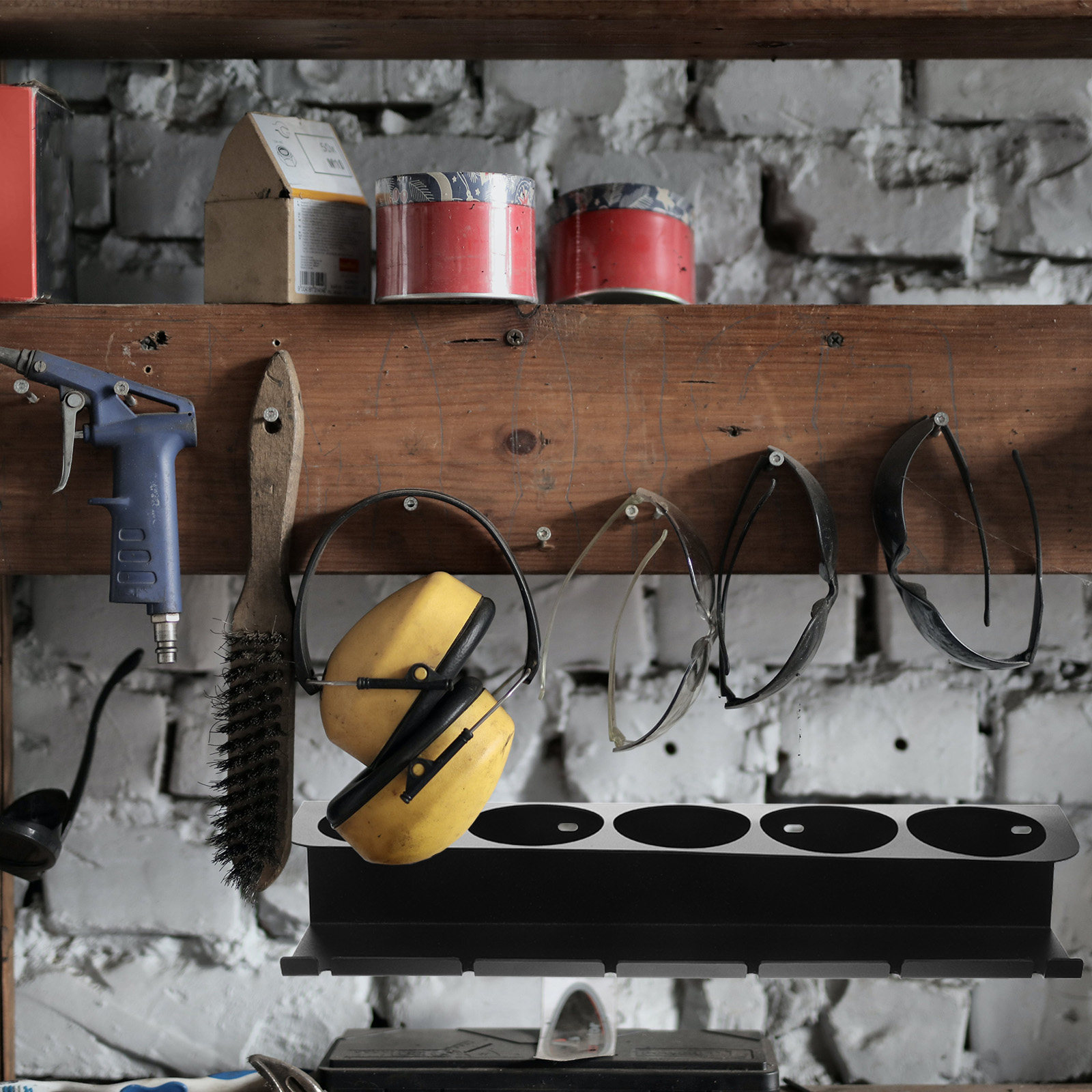 Power Tools In Workshop - 1 Set Hochleistungs-Metall-Werkzeughalter für die Wandmontage