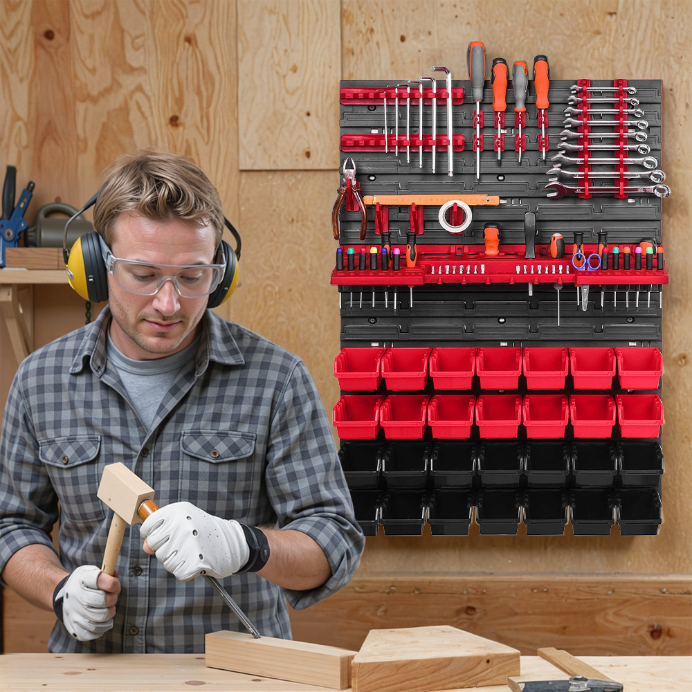 Workshop Tools Shelf - Werkzeug-Wandregal Wandmontiertes Werkzeugregal Multifunktionales Aufbewahrungssystem Extra