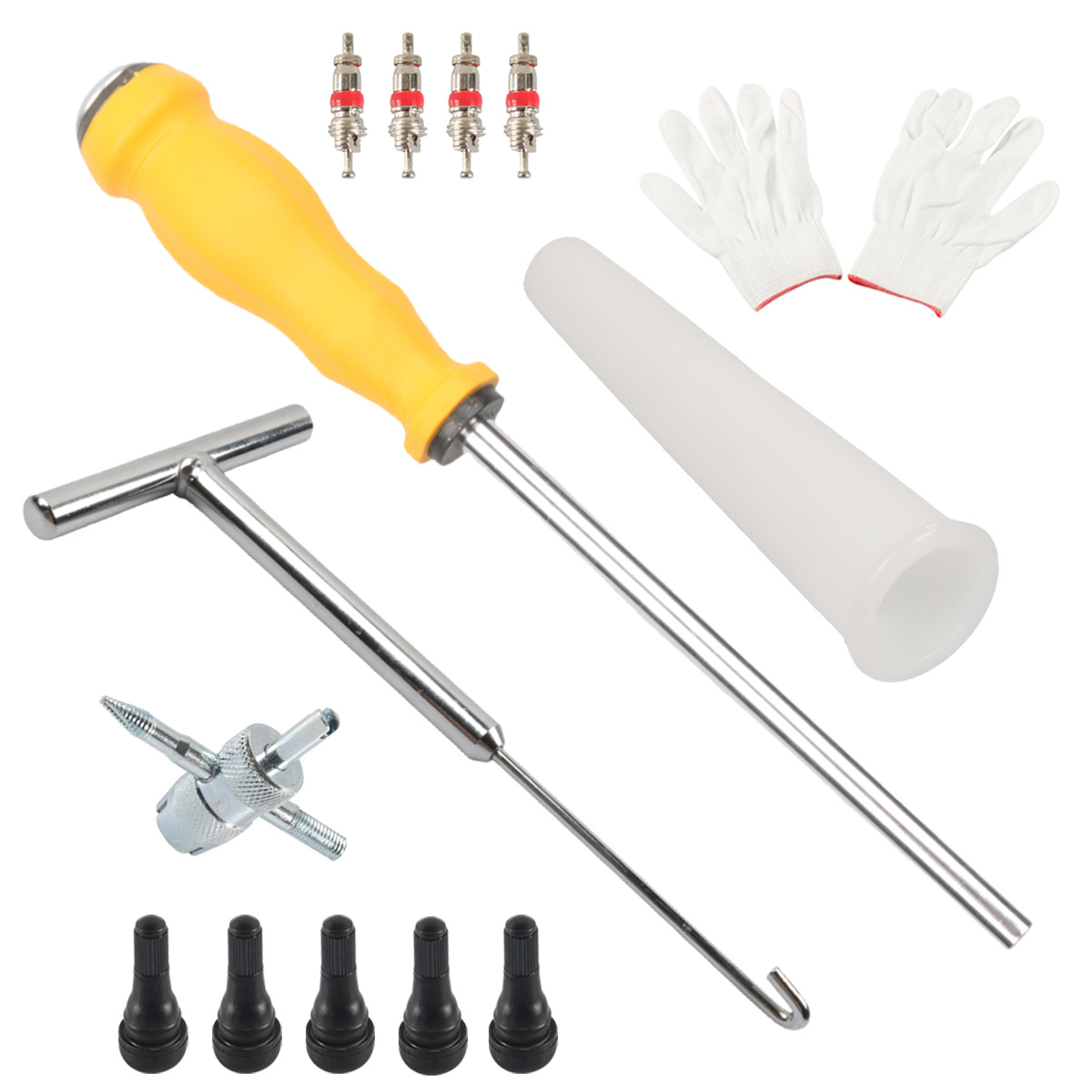 Common Tools In Workshop - Ventilkern-Abzieher und Einbauwerkzeug-Set 15-teilig Kompatibel mit