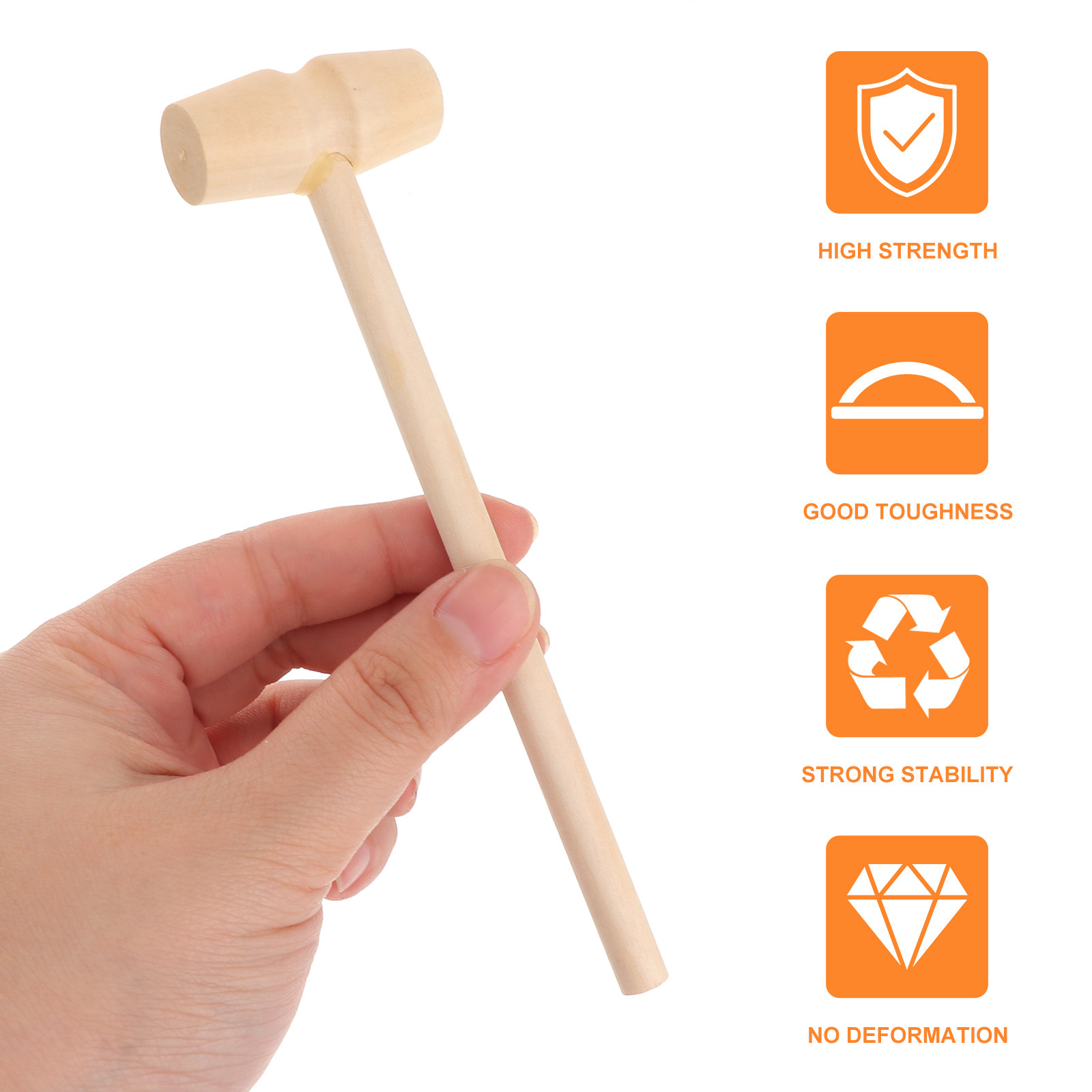 Mallet Wood Carving - 20 Stück Mini-Holzhammer für Kinder, unbehandelt,