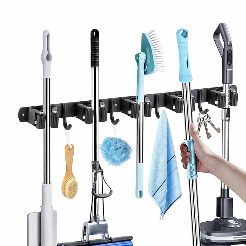 Workshop Tools On Wall - Edelstahl Mopp- und Besenhalter Wandmontiert Multifunktionales