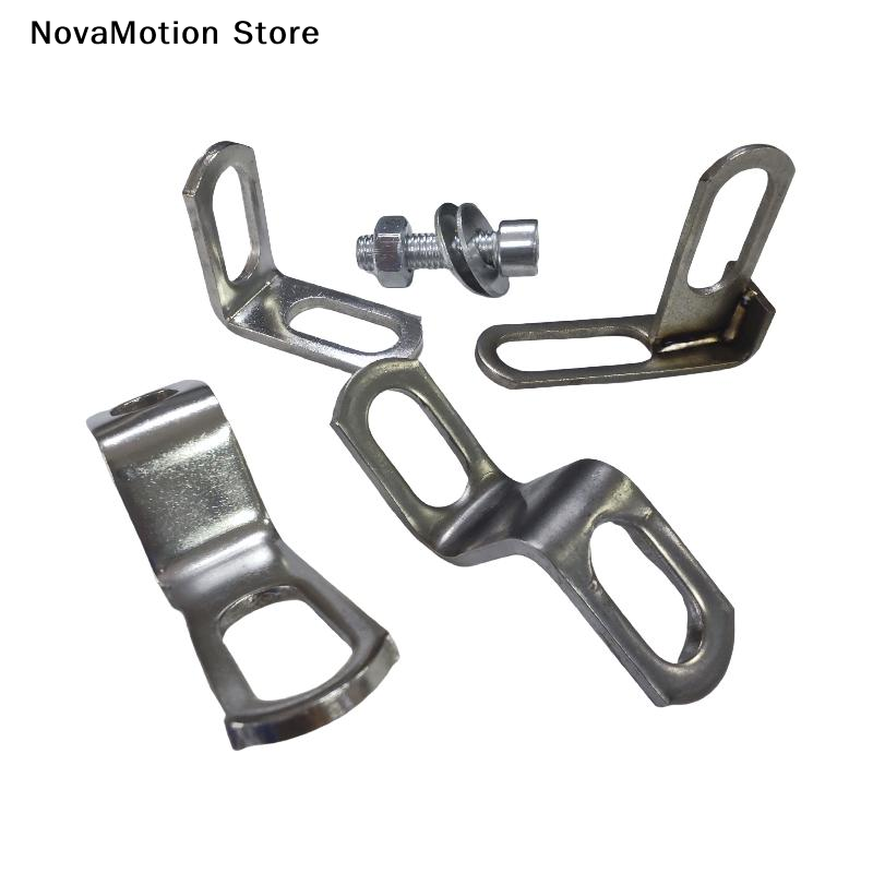 Pipe Clamp Bar - 1/2/3 Stück Z/L-förmige Motorrad-Modifikations-Auspuffrohrklemmen Motorrad-Auspuffrohrhalterung Edelstahl-Fixierhalterung